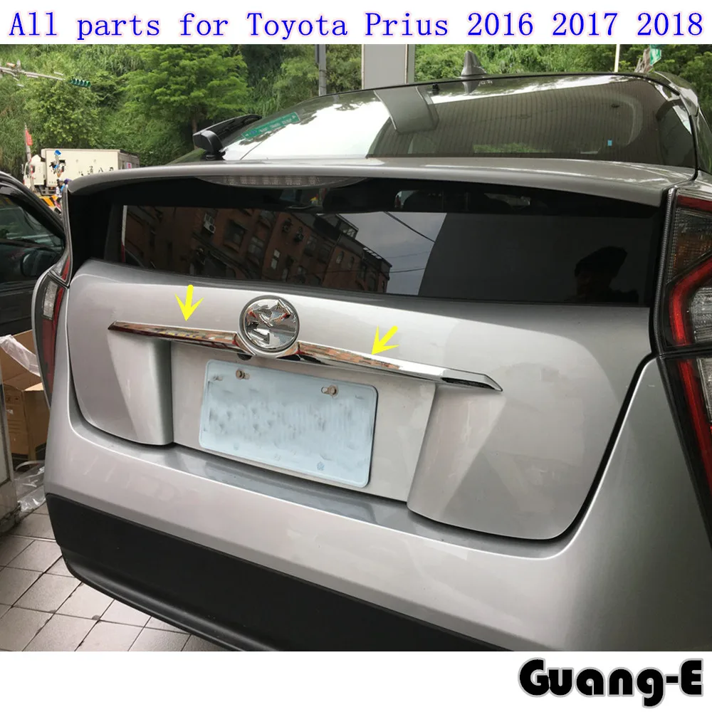 Car Stick body ABS chrome Rear door License tailgate bumper frame plate trim lamp trunk 2pcs For Toyota Prius 2016 2017 2018
Car Stick body ABS chrome Rear door License tailgate bumper frame plate trim lamp trunk 2pcs For Toyota Prius 2016 2017 2018