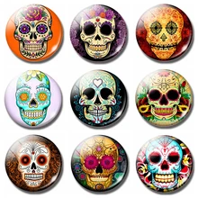 Kẹo Đầu Lâu Kính 30 MM Tủ Lạnh Nam Châm Phong Cách Khoa Học Viễn Tưởng Từ Tủ Lạnh Miếng Dán Hoạt Hình Trang Trí Nhà Bếp Accessorie(China)