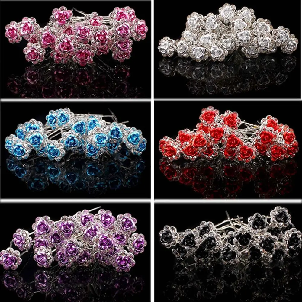 20Pc/pack Wedding Bridal Clear Crystal Rhinestone Rose Flower Hair Clips Hair Jewelry Barrettes Headwear for Women Accessories
20Pc/pack Wedding Bridal Clear Crystal Rhinestone Rose Flower Hair Clips Hair Jewelry Barrettes Headwear for Women Accessories