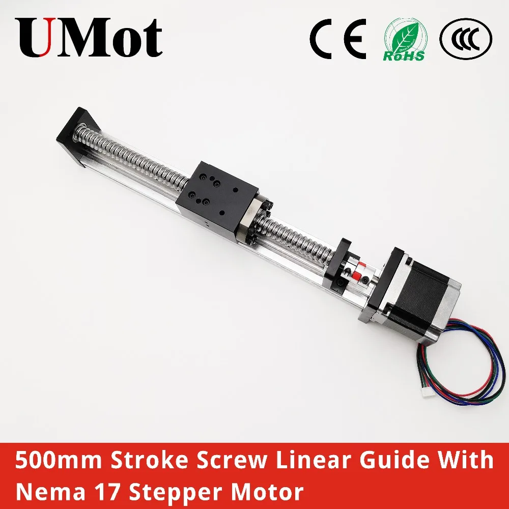 Ball Screw Linear Module Guide With Nema 17 Stepper Motor 500mm Stroke Linear Rail for CNC Parts XYZ Axis 3D Printer
Ball Screw Linear Module Guide With Nema 17 Stepper Motor 500mm Stroke Linear Rail for CNC Parts XYZ Axis 3D Printer