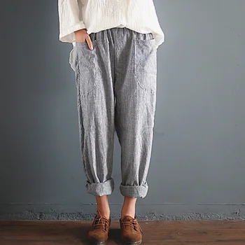 2019 Wide Leg Harem Pant Female Trousers Casual Fashion Summer Striped Pocket Loose Cotton Linen Plus Size 5XL Harajuku Pants
2019 Wide Leg Harem Pant Female Trousers Casual Fashion Summer Striped Pocket Loose Cotton Linen Plus Size 5XL Harajuku Pants