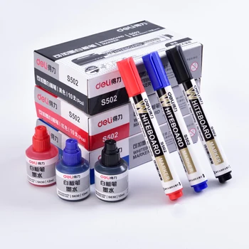 Erasable Whiteboard Marker Pen 3 pcs Whiteboard + 1 bottle ink set office Dry Erase Markers Blue Black Red Office Supplies
Erasable Whiteboard Marker Pen 3 pcs Whiteboard + 1 bottle ink set office Dry Erase Markers Blue Black Red Office Supplies