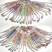 ブラジル手作り織り編組文字列ロープ女性綿ラップエスニックチャーム自由奔放に生きるブレスレットドロップシッピング(China)