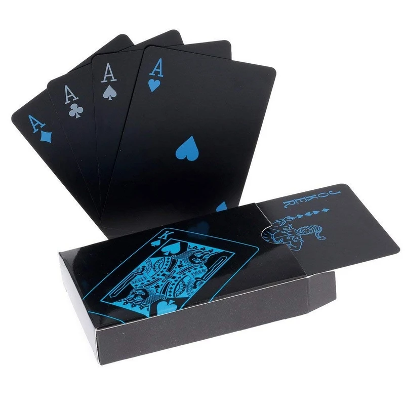 Waterproof Card Game Quality Plastic PVC Poker Black Playing Cards Creative Gift Classic Magic Tricks Poker Cards
Waterproof Card Game Quality Plastic PVC Poker Black Playing Cards Creative Gift Classic Magic Tricks Poker Cards