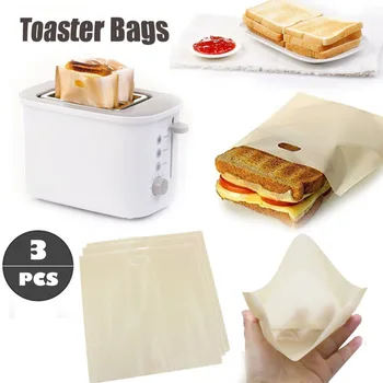 3pcs Toaster Bags for Grilled Cheese Sandwiches Made Easy Reusable Non-stick Baked Toast Bread Bags
3pcs Toaster Bags for Grilled Cheese Sandwiches Made Easy Reusable Non-stick Baked Toast Bread Bags