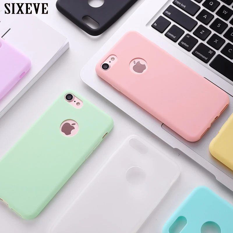SIXEVE Candy Color Silicone Case For iPhone X 10 5 6 s 5s SE 6s 7 8 Plus Cover Luxury Cute Rubber Soft Matte Original 360 Casing
SIXEVE Candy Color Silicone Case For iPhone X 10 5 6 s 5s SE 6s 7 8 Plus Cover Luxury Cute Rubber Soft Matte Original 360 Casing