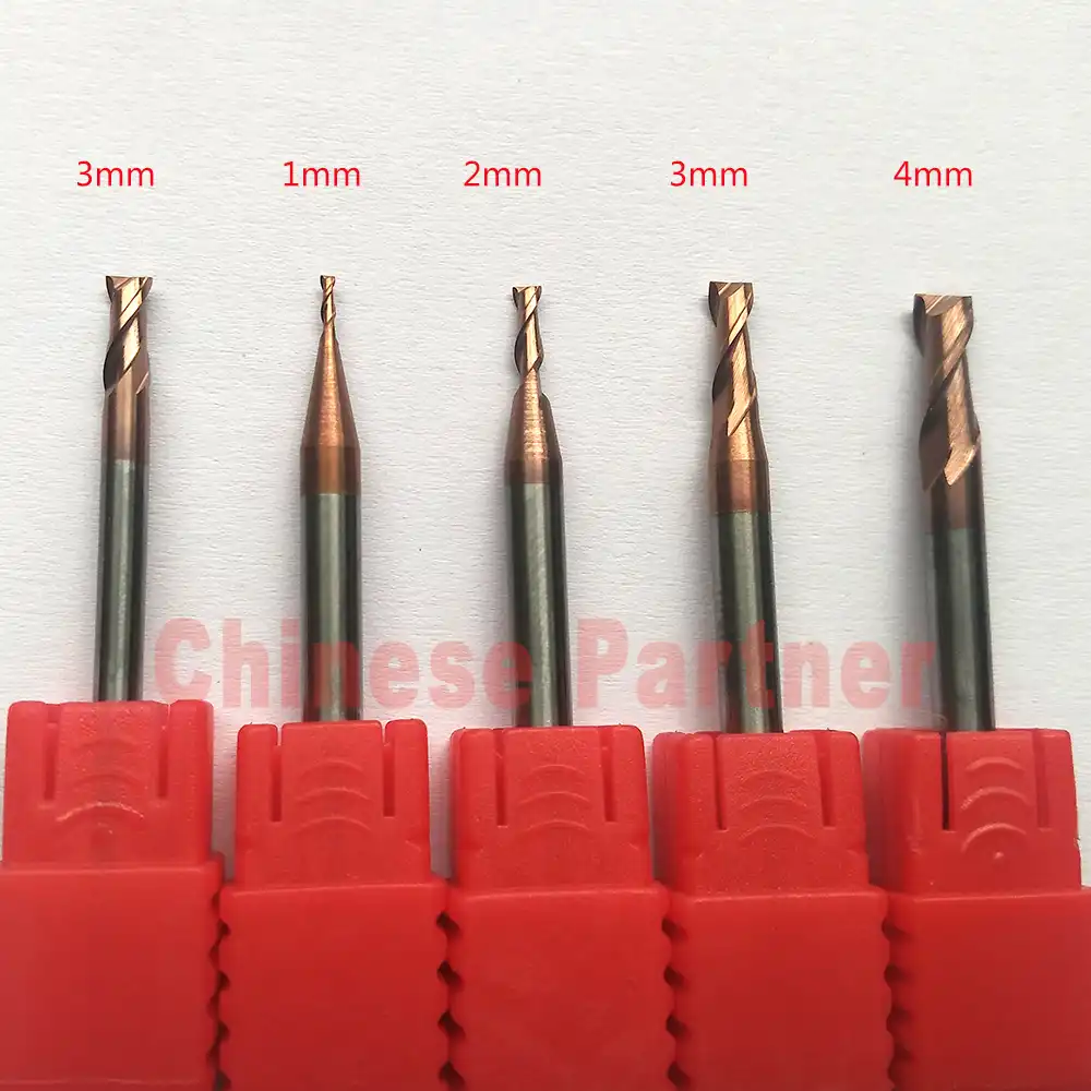 diameter 2mm HRC55 4 flutes flat Carbide End Mills milling cutter CNC engraving