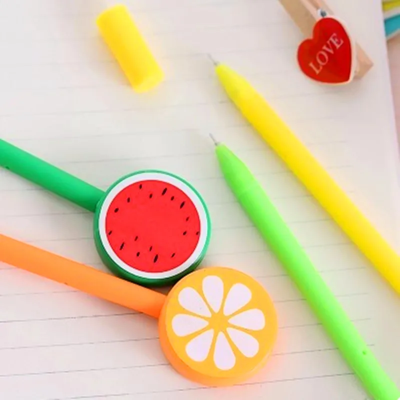 5 pcs/lot creative fruit lollipops gel pens for writing Watermelon Lemon 0.5 black ink student Stationery office school supplies
5 pcs/lot creative fruit lollipops gel pens for writing Watermelon Lemon 0.5 black ink student Stationery office school supplies