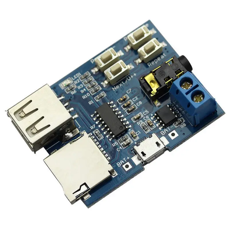 Onsale 1pc MP3 Format TF Card U Disk Decoder Board Built-in Amplifier Decoding Audio Player Mp3 Module Mayitr