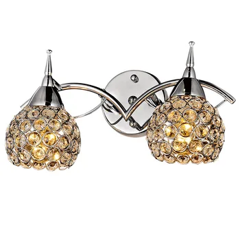 Modern Crystal 2 Heads Bedroom Bedsides Wall Lamp Corridor Chrome Creative Balcony Hallway Mirror Front Crystal Wall Sconces
Modern Crystal 2 Heads Bedroom Bedsides Wall Lamp Corridor Chrome Creative Balcony Hallway Mirror Front Crystal Wall Sconces