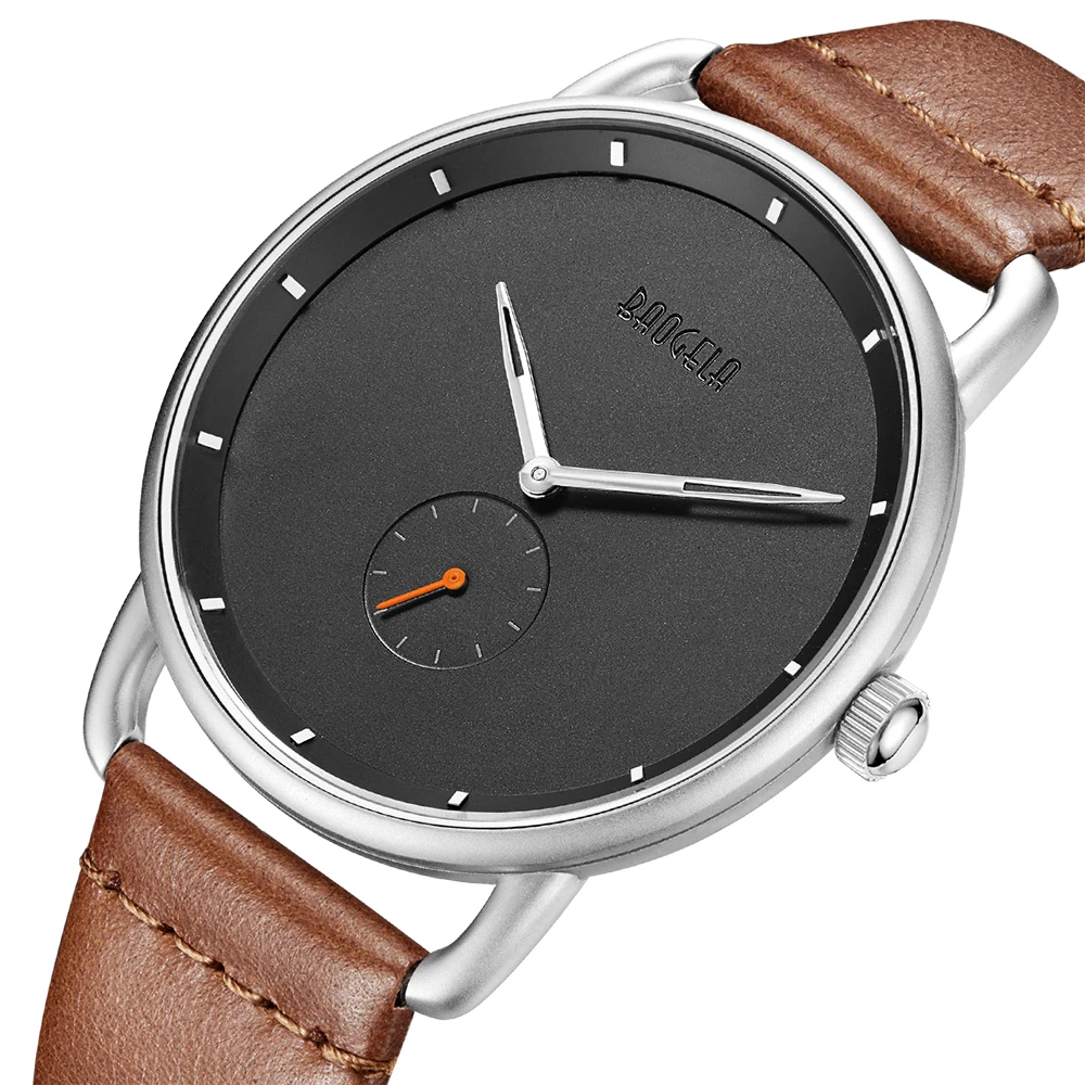 Baogela Fashion Simple Watches for Men Ultra Thin Analogue Dress Quartz Wrist Watch Man Brown Genuine Leather Strap Waterproof
Baogela Fashion Simple Watches for Men Ultra Thin Analogue Dress Quartz Wrist Watch Man Brown Genuine Leather Strap Waterproof