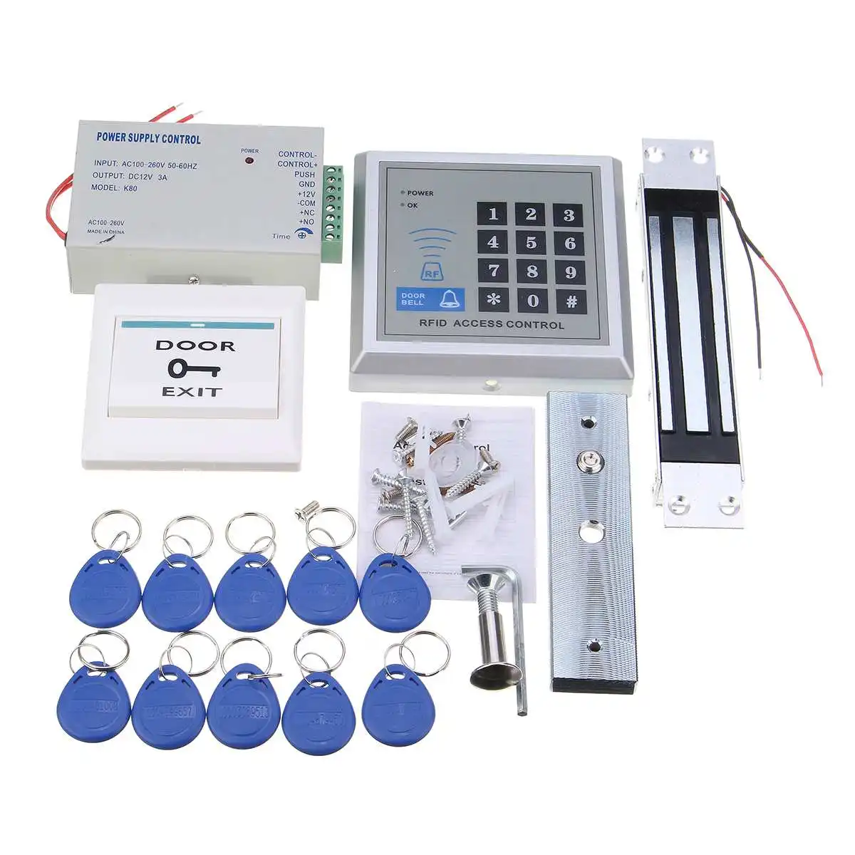 RFID Biometric Fingerprint Access Control Door Lock System Kit Gate Opener Card Reader Keypad Electric Magnetic
RFID Biometric Fingerprint Access Control Door Lock System Kit Gate Opener Card Reader Keypad Electric Magnetic