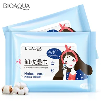 

BIOAQUA Makeup Remover Cotton Wipe Face Deep Cleansing Eyes Moisturizing Pads Make Up Tools 25PCS Skin Care Easy To Carry