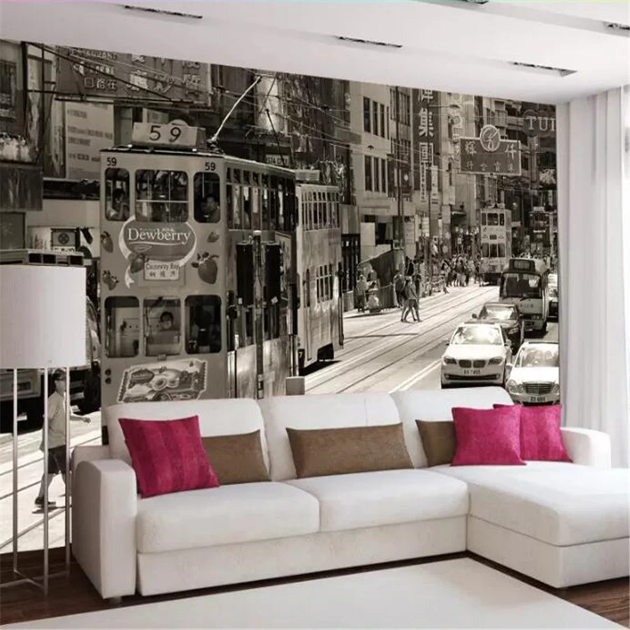 beibehang Custom wallpaper 3d mural retro nostalgic Hong Kong street scene black and white photo mural TV background wall paper
beibehang Custom wallpaper 3d mural retro nostalgic Hong Kong street scene black and white photo mural TV background wall paper