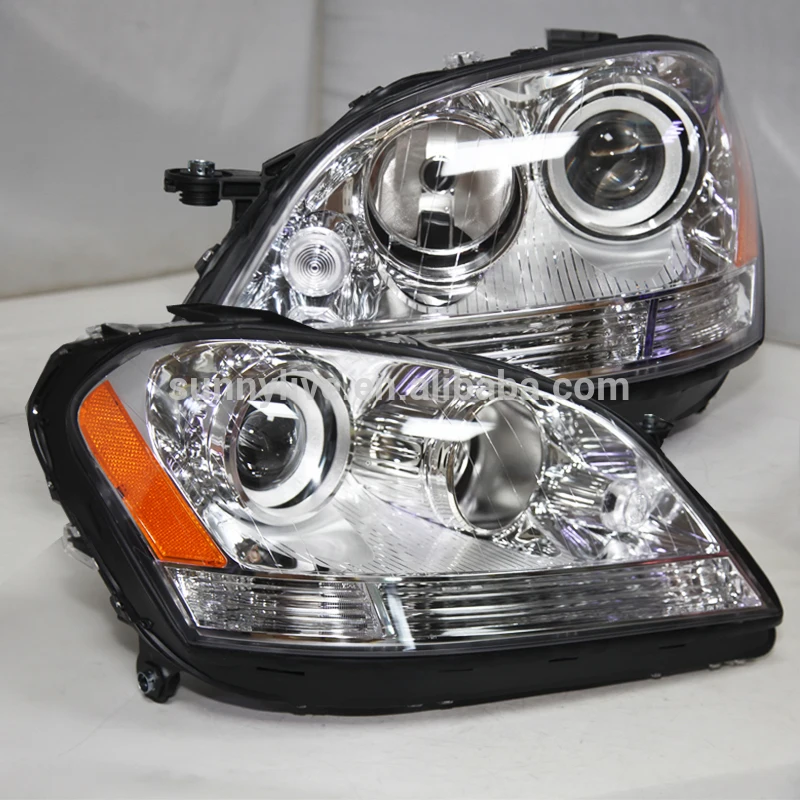 For Mercedes-Benz W164 ML280 ML320 ML350 LED Head Light 2005-2008 Year with Yellow Reflector
