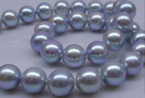 Фото elegant 10-11mm natural south sea round silver grey pearl necklace 18 inch 14k/20 | Украшения и аксессуары