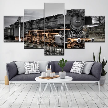 5 Piece Retro Steam Train Wallpapers Art Canvas Print modern Poster Modular art painting for Living Room Home Decor Unframed
5 Piece Retro Steam Train Wallpapers Art Canvas Print modern Poster Modular art painting for Living Room Home Decor Unframed