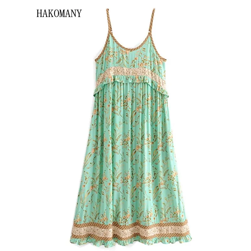 2019 Woman Spliced Wood ear Ruffles Sling Holiday Dresses Beach 2 colors Bohemian Floral Print Spaghetti Strap Dress
2019 Woman Spliced Wood ear Ruffles Sling Holiday Dresses Beach 2 colors Bohemian Floral Print Spaghetti Strap Dress
