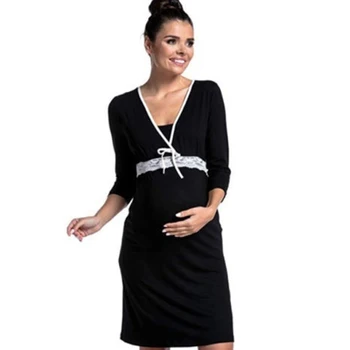 Maternity Lace Deep V-neck Breastfeeding Nightgown Pregnant Women Nursing Dress Maternity Fashion Sleepwear
Maternity Lace Deep V-neck Breastfeeding Nightgown Pregnant Women Nursing Dress Maternity Fashion Sleepwear