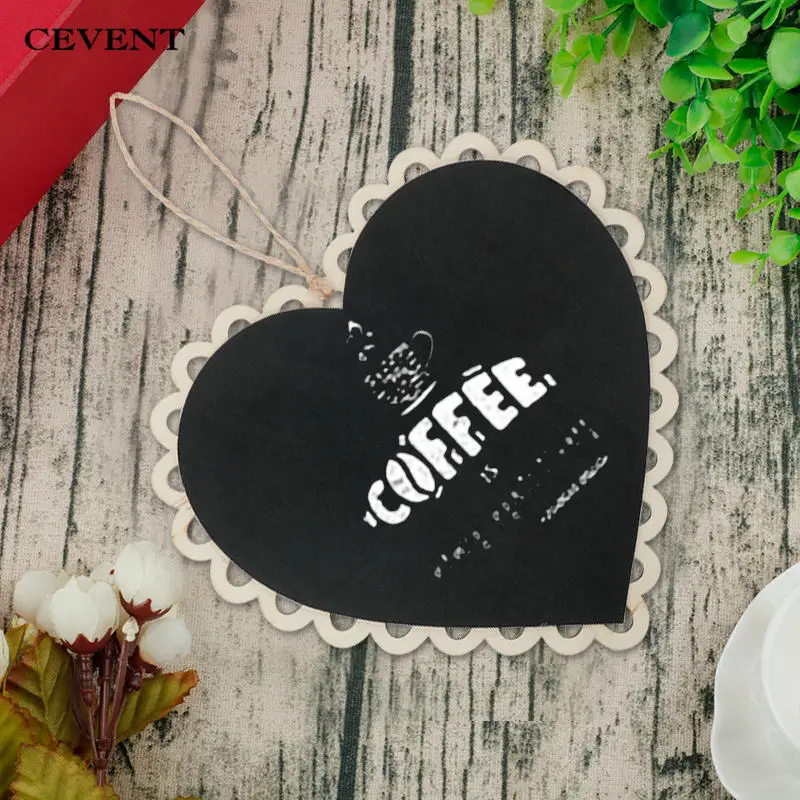CEVENT 4pcs Heart Hanging Wooden Blackboard Mini Chalkboard With String Memo Message Memo MWordpad Wedding Party Decoration Sign
CEVENT 4pcs Heart Hanging Wooden Blackboard Mini Chalkboard With String Memo Message Memo MWordpad Wedding Party Decoration Sign
