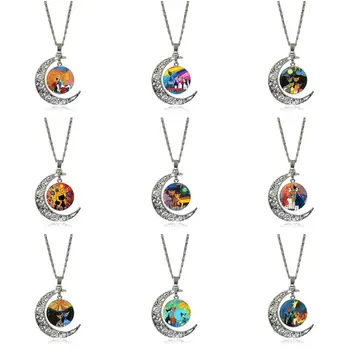 EJ Glaze Rosina Wachtmeister Cats Fashion Jewelry Vintage Glass Necklace With Crescent Moon For Girls Wholesale 
EJ Glaze Rosina Wachtmeister Cats Fashion Jewelry Vintage Glass Necklace With Crescent Moon For Girls Wholesale