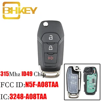 BHKEY 3Buttons Remote Car key 315Mhz ID49 Chip For Ford F-Series trucks Explorer Ranger 2015-2019 For Ford N5F-A08TAA Car keys
BHKEY 3Buttons Remote Car key 315Mhz ID49 Chip For Ford F-Series trucks Explorer Ranger 2015-2019 For Ford N5F-A08TAA Car keys