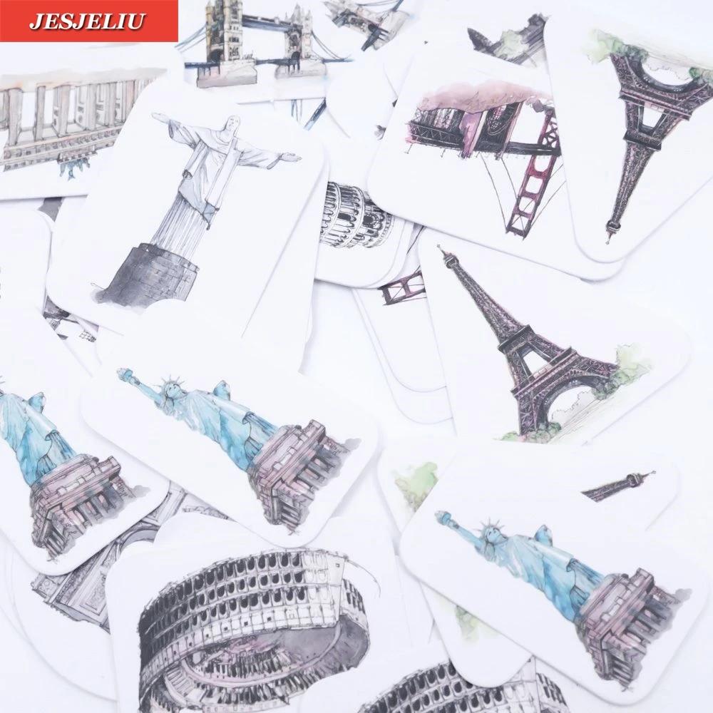 New Arrives 45pcs The World's Building Label Stickers Decorative Scrap booking Diary Album Craft Stricker 
New Arrives 45pcs The World's Building Label Stickers Decorative Scrap booking Diary Album Craft Stricker