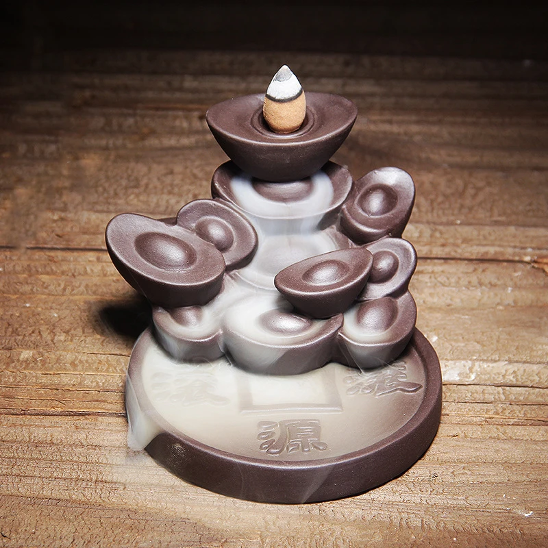Ceramic Backflow Incense Burner Flow Smoked Incense Home Office Creative Aromatherapy furnace Smoke Ornaments + 10Pcs Incense
Ceramic Backflow Incense Burner Flow Smoked Incense Home Office Creative Aromatherapy furnace Smoke Ornaments + 10Pcs Incense