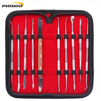 10 pcs Dental Lab Equipment Wax Carving Tools Set Carve Clay Tool Blade Surgical Dentist Sculpture Knife Instruments Tool Kit
10 pcs Dental Lab Equipment Wax Carving Tools Set Carve Clay Tool Blade Surgical Dentist Sculpture Knife Instruments Tool Kit