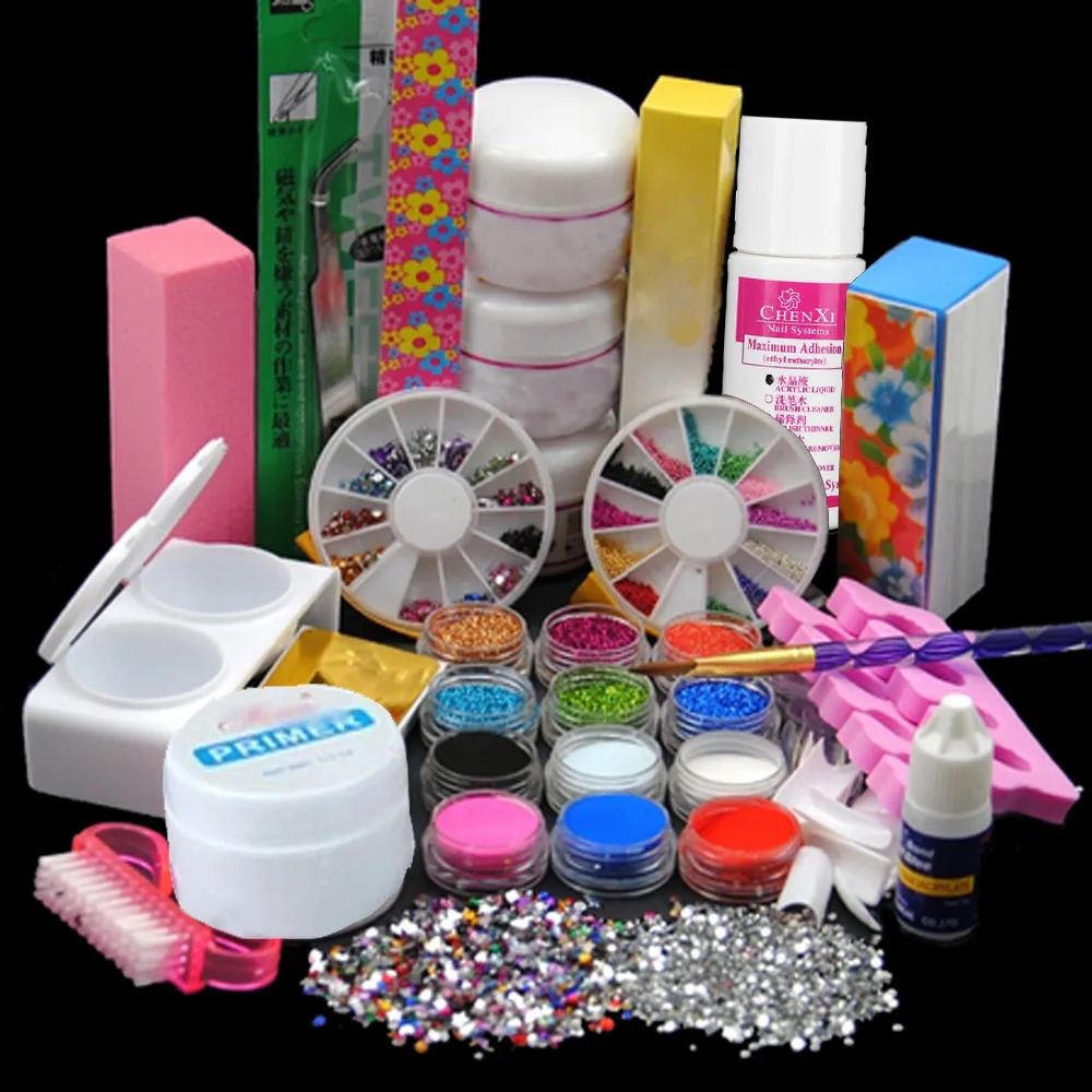 professional Nail Art Tool Primer Acrylic Powder Liquid Nail Art Brush Form Glue UV Glitter Tips Kits wholesaler 1j20
professional Nail Art Tool Primer Acrylic Powder Liquid Nail Art Brush Form Glue UV Glitter Tips Kits wholesaler 1j20