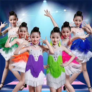 The new Children's Latin skirts and bright diamond tassel girls Latin girls' high quality competition costumes
The new Children's Latin skirts and bright diamond tassel girls Latin girls' high quality competition costumes