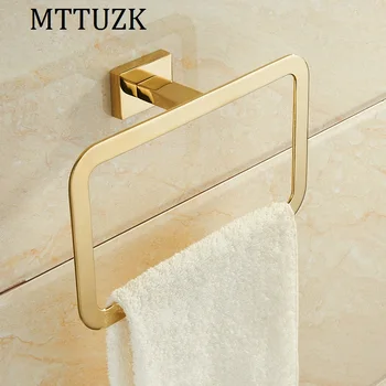 MTTUZK golden stainless steel chrome bathroom square towel ring bathroom towel hardware pendant Towel Rack Bathroom Accessories
MTTUZK golden stainless steel chrome bathroom square towel ring bathroom towel hardware pendant Towel Rack Bathroom Accessories