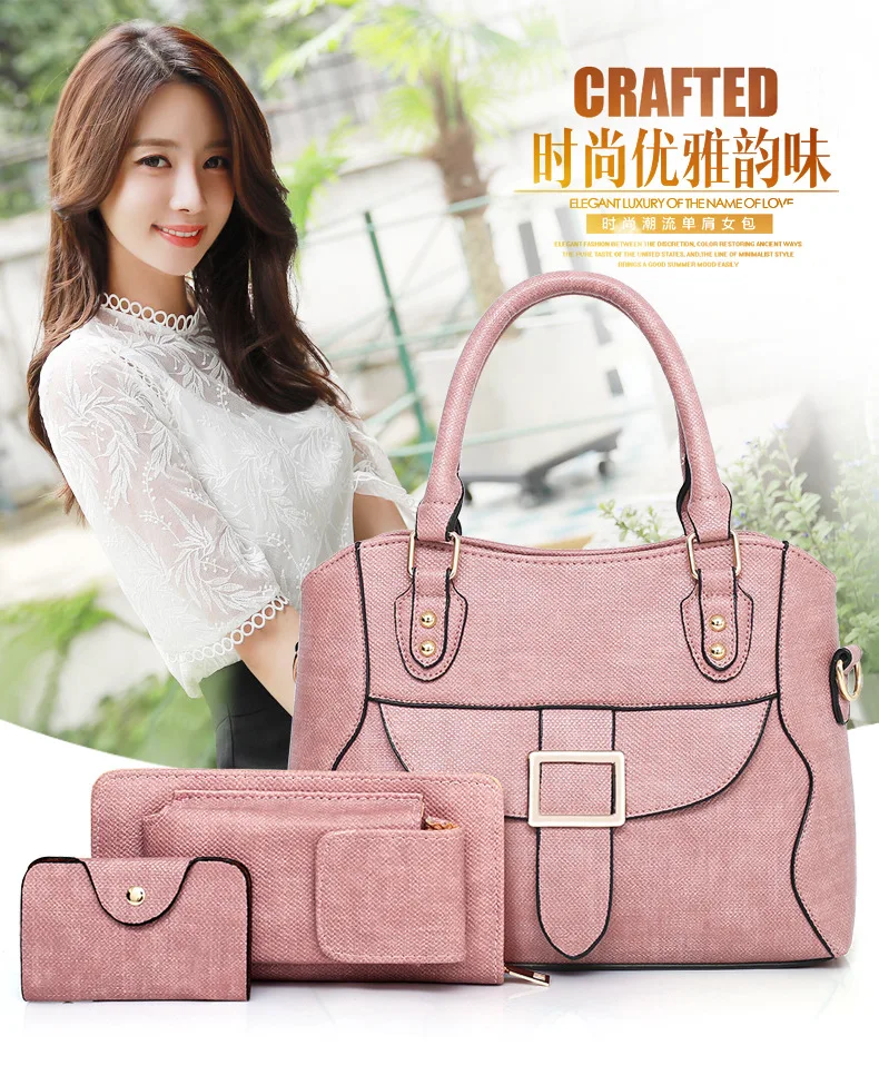 New Designed 3pcs Per Set Composite Bags Pink Blue Burgundy Black Brown Leather HandbagShoulder Bag
New Designed 3pcs Per Set Composite Bags Pink Blue Burgundy Black Brown Leather HandbagShoulder Bag