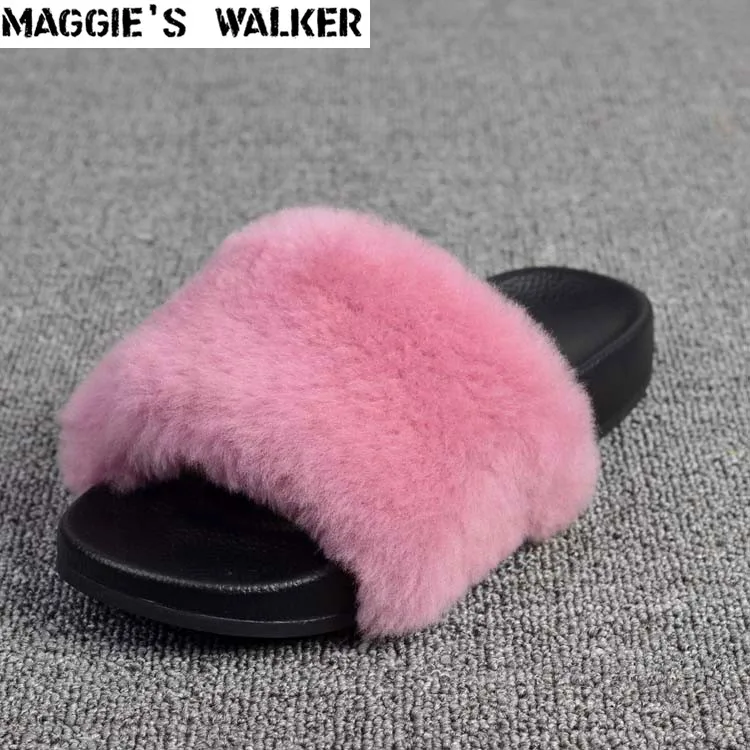 Maggie's Walker Women Fashion Wool Slippers Sweet Candy-Colored Real Sheep Fur Platform Spring and Autumn Slippers Size 35~42
Maggie's Walker Women Fashion Wool Slippers Sweet Candy-Colored Real Sheep Fur Platform Spring and Autumn Slippers Size 35~42