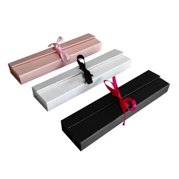 Customized Logo Available White Rectangle Paper Box for Necklace Bracelet Packaging Black Gift Ribbon Box Wholesale 40pcs/lot 
Customized Logo Available White Rectangle Paper Box for Necklace Bracelet Packaging Black Gift Ribbon Box Wholesale 40pcs/lot