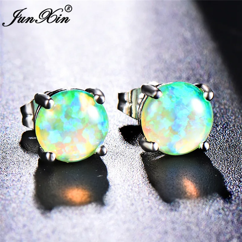 Boho Female Cute Small Round Stud Earrings Fashion 925 Silver Green Fire Opal Earrings Vintage Wedding Double Earrings For Women
Boho Female Cute Small Round Stud Earrings Fashion 925 Silver Green Fire Opal Earrings Vintage Wedding Double Earrings For Women