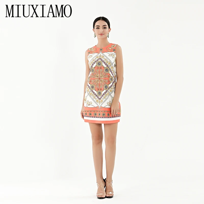 MIUXIMAO 2019 Newest Spring & Summer Fashion A-Line O-Neck Sleeveless Tank Diamonds Flower Print Above Knee Dress Women vestidos
MIUXIMAO 2019 Newest Spring & Summer Fashion A-Line O-Neck Sleeveless Tank Diamonds Flower Print Above Knee Dress Women vestidos