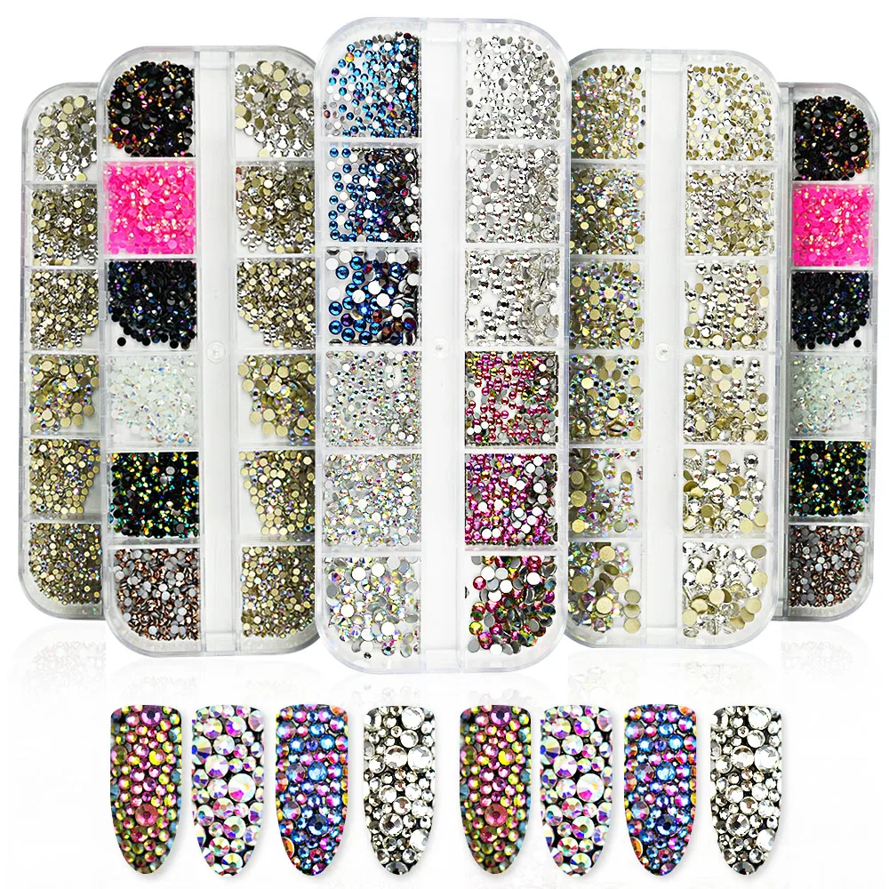 Multi Size Glass Nail Rhinestones Mixed Colors Flatback AB Crystal Strass 3D Charm Gems Manicure Nail Art Decorations MJZ2134
Multi Size Glass Nail Rhinestones Mixed Colors Flatback AB Crystal Strass 3D Charm Gems Manicure Nail Art Decorations MJZ2134