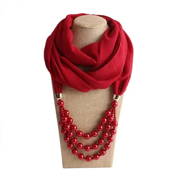 TagerWilen Pendant Scarf Necklace Pearls Necklaces For Women Chiffon Muslim Scarves Pendant Jewelry Wrap Female Accessories X-02
TagerWilen Pendant Scarf Necklace Pearls Necklaces For Women Chiffon Muslim Scarves Pendant Jewelry Wrap Female Accessories X-02