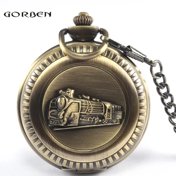 Vintage Train Pattern Simple Design Quartz Men Bronze Pocket Watch Round Dial Fob Waist Chain Men Watches Gifts Relogio De Bolso
Vintage Train Pattern Simple Design Quartz Men Bronze Pocket Watch Round Dial Fob Waist Chain Men Watches Gifts Relogio De Bolso