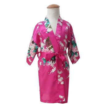 New Arrival Lovely Plum Kids Peacock Robes Chinese Girl's Rayon Silk Sleepwear Printed Nightgown Wedding Bride Robe Gown 2 To 14
New Arrival Lovely Plum Kids Peacock Robes Chinese Girl's Rayon Silk Sleepwear Printed Nightgown Wedding Bride Robe Gown 2 To 14