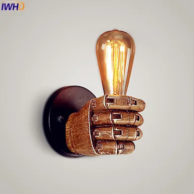 IWHD Resin Retro Vintage Wall Light Fixtures Creative Fist LED Edison Wall Sconce Appliques Murale Loft Industrial Wall Lamp
IWHD Resin Retro Vintage Wall Light Fixtures Creative Fist LED Edison Wall Sconce Appliques Murale Loft Industrial Wall Lamp