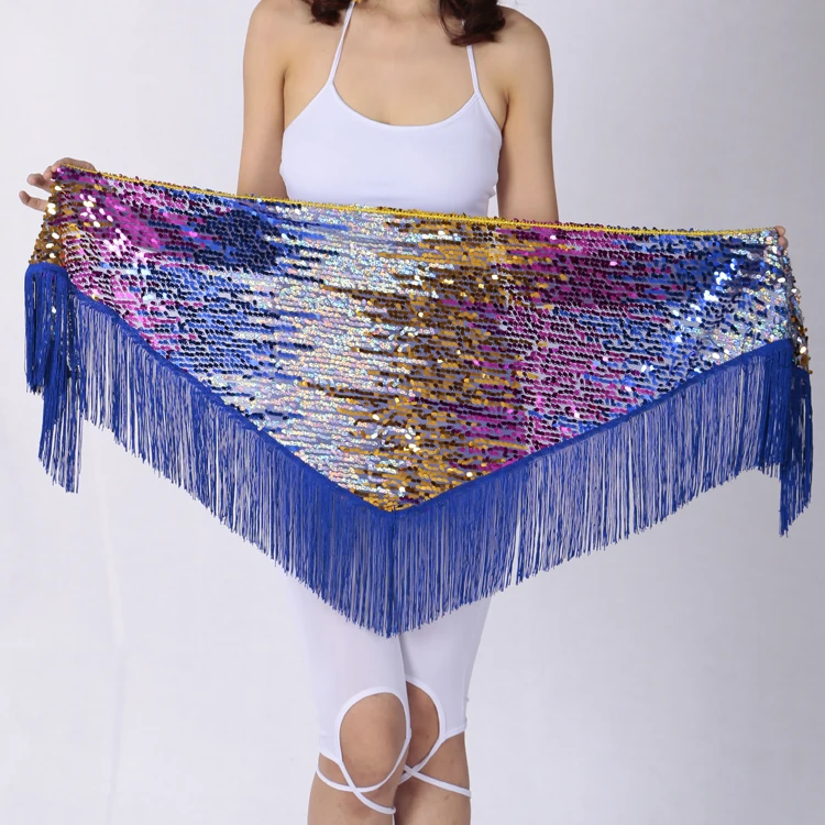 Women Belly Dance Triangle Hip Scarf Shining Indian Dance Ombre Sequin Fringe Wrap Skirt Belt Party Club Stage Costumes 
Women Belly Dance Triangle Hip Scarf Shining Indian Dance Ombre Sequin Fringe Wrap Skirt Belt Party Club Stage Costumes