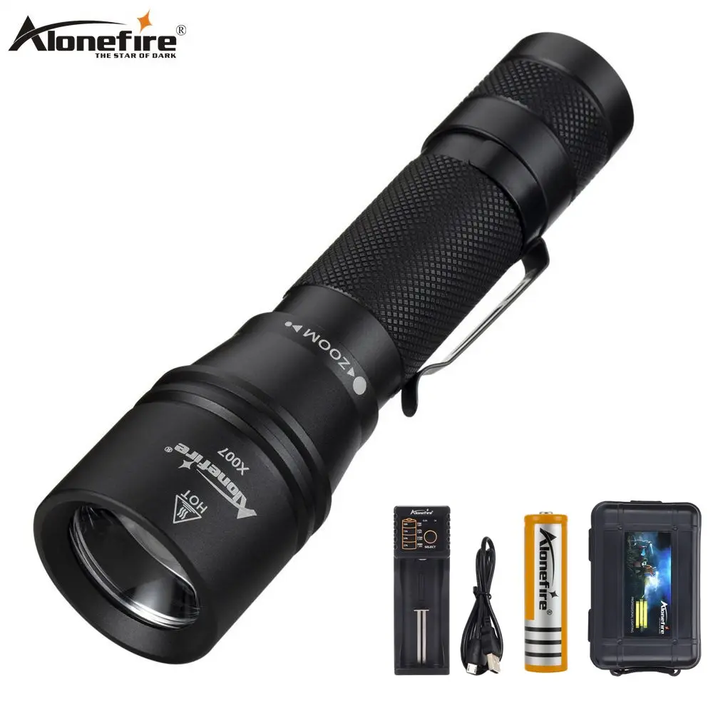 Alonefire X007 zoom светодиодный фонарик, usb зарядка, ультра яркий фонарь xml t6, тактический фонарь, масштабируемый водонепроницаемый фонарик
Alonefire X007 zoom светодиодный фонарик, usb зарядка, ультра яркий фонарь xml t6, тактический фонарь, масштабируемый водонепроницаемый фонарик