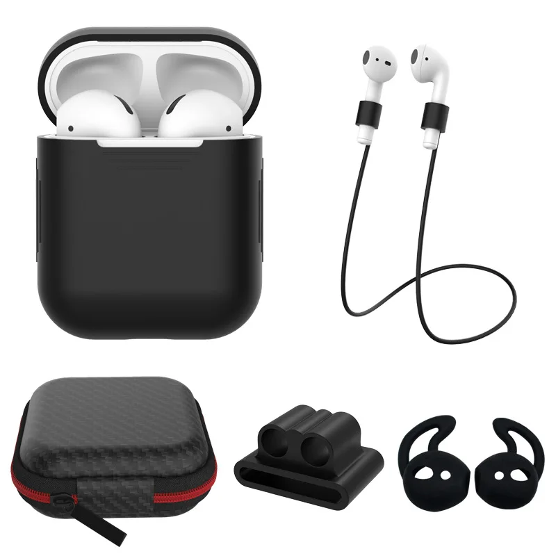 5 in 1 Accessories for Airpods Silicone Protective Cover Pouch Case Anti Lost Strap Ear Cover Hooks for Apple AirPods Case
5 in 1 Accessories for Airpods Silicone Protective Cover Pouch Case Anti Lost Strap Ear Cover Hooks for Apple AirPods Case