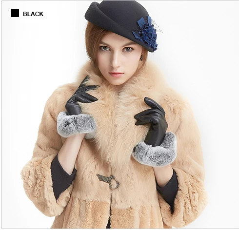 Новогодние подарки для девочек женские кожаные перчатки осенне зимние теплые