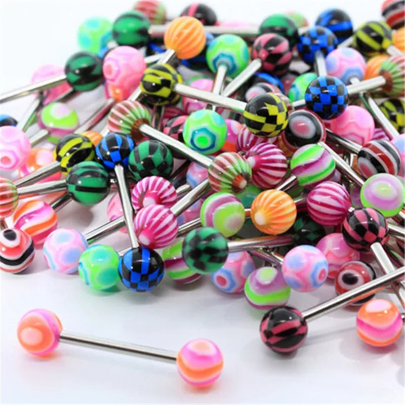 20 or 50 Pcs/Set of Tongue Rings Mixed Color Tongue Rings Assorted Piercing Barbells Bars Surgical Stainless Steel Jewelry
20 or 50 Pcs/Set of Tongue Rings Mixed Color Tongue Rings Assorted Piercing Barbells Bars Surgical Stainless Steel Jewelry