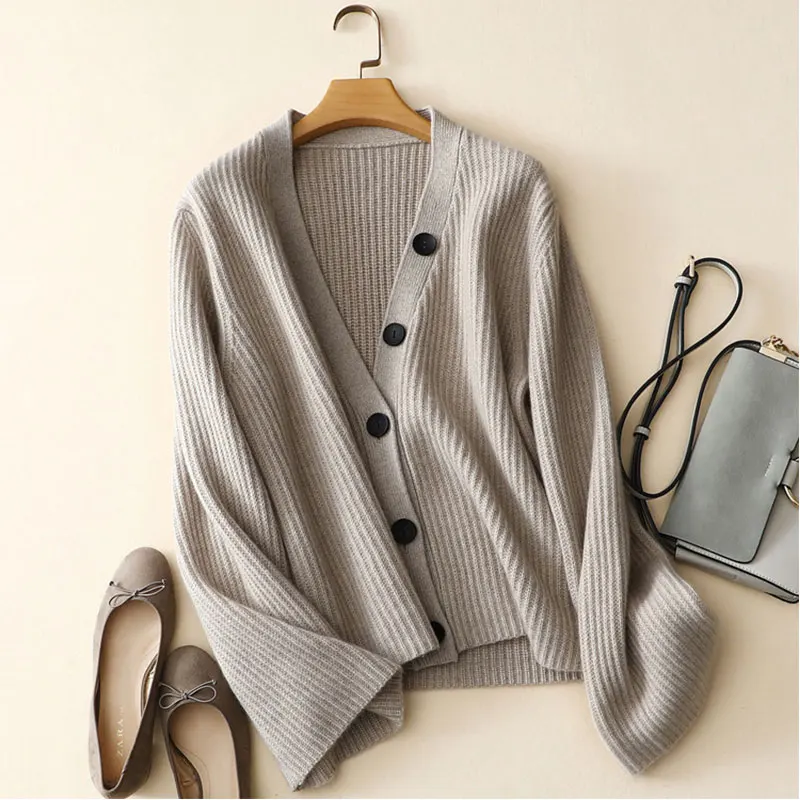 Cardigan Feminino 2019 100% Pure Cashmere Cardigan Sweater Womens Long Sleeve Thick V Neck Knitwear Womens Cardigans And Coats
Cardigan Feminino 2019 100% Pure Cashmere Cardigan Sweater Womens Long Sleeve Thick V Neck Knitwear Womens Cardigans And Coats