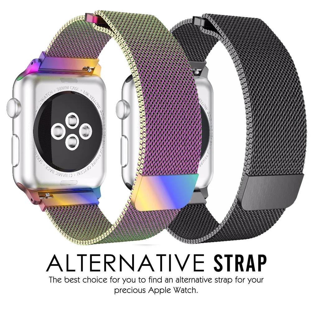 

Milanese Loop Bracelet Stainless Steel band For Apple Watch series 4 40mm 44mm Bracelet strap for iwatch series 1/2/3 42mm 38mm