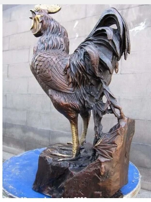 Copper Brass CHINESE crafts decoration Asian China classic Red Bronze Copper Zodiac rooster chanticleer Pheasant Cock Statue
Copper Brass CHINESE crafts decoration Asian China classic Red Bronze Copper Zodiac rooster chanticleer Pheasant Cock Statue